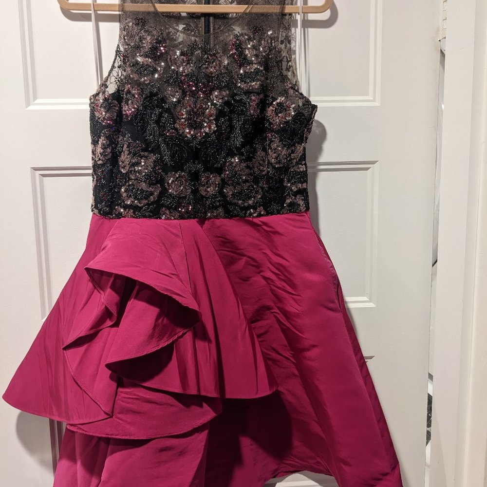 Marchesa Notte Sleeveless Short Formal Evening Dress